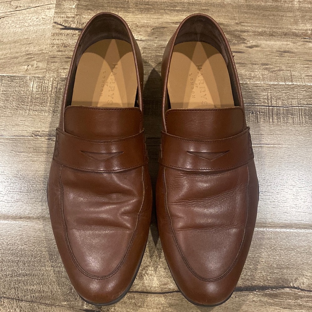 Harry’s of London Brown Leather Penny Loafers